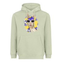 Matcha Llama With Sunglasses Heavyweight Hoodie - RanaPortraitStore
