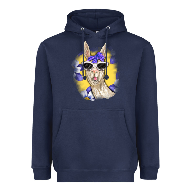 Llama With Sunglasses Heavyweight Hoodie by RanaPortraitStore | Teevron