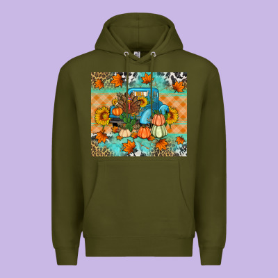Thanksgiving Truck With Turkey Premium Hoodie Designed By Artiststas