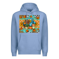 Colony Blue Thanksgiving Truck With Turkey Premium Hoodie - Artiststas