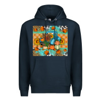 Navy Thanksgiving Truck With Turkey Premium Hoodie - Artiststas