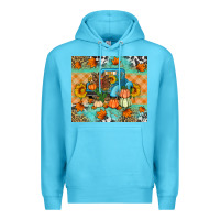 Ocean Blue Thanksgiving Truck With Turkey Premium Hoodie - Artiststas