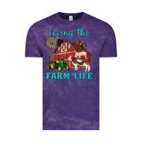 Cloud Purple western loving the farm life barn cow pig rooster tractor wind wheel Vintage Tee - Artiststas