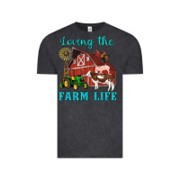 Western Loving The Farm Life Barn Cow Pig Rooster Tractor Wind Wheel Vintage Tee | Teevron