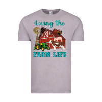 Vintage Zinc western loving the farm life barn cow pig rooster tractor wind wheel Vintage Tee - Artiststas