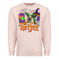 Pale Pink boo heifer Premium Sweatshirt - Zillion Design Studio