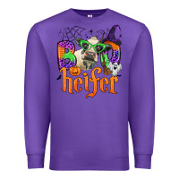 Purple boo heifer Premium Sweatshirt - Zillion Design Studio