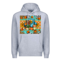 Heather Grey Thanksgiving Truck With Turkey Premium Hoodie - Artiststas