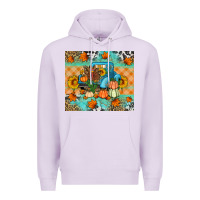 Lilac Thanksgiving Truck With Turkey Premium Hoodie - Artiststas