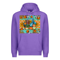 Purple Thanksgiving Truck With Turkey Premium Hoodie - Artiststas