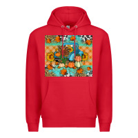 Red Thanksgiving Truck With Turkey Premium Hoodie - Artiststas