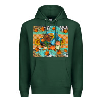 Sports Green Thanksgiving Truck With Turkey Premium Hoodie - Artiststas