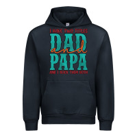 Navy i have two titles dad and papa and i rock them both Urban Hoodie - Artiststas