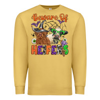 Antique Gold beware of heifers Premium Sweatshirt - Zillion Design Studio