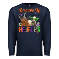 Navy beware of heifers Premium Sweatshirt - Zillion Design Studio