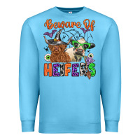 Ocean Blue beware of heifers Premium Sweatshirt - Zillion Design Studio
