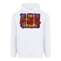 White Mardi Gras Tis The Season Lobster Heavyweight Hoodie - RanaPortraitStore