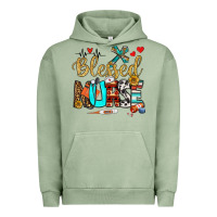 Pigment Oil Green blessed nurse Urban Hoodie - BundleAndBundleShop