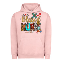 Pigment Salmon blessed nurse Urban Hoodie - BundleAndBundleShop