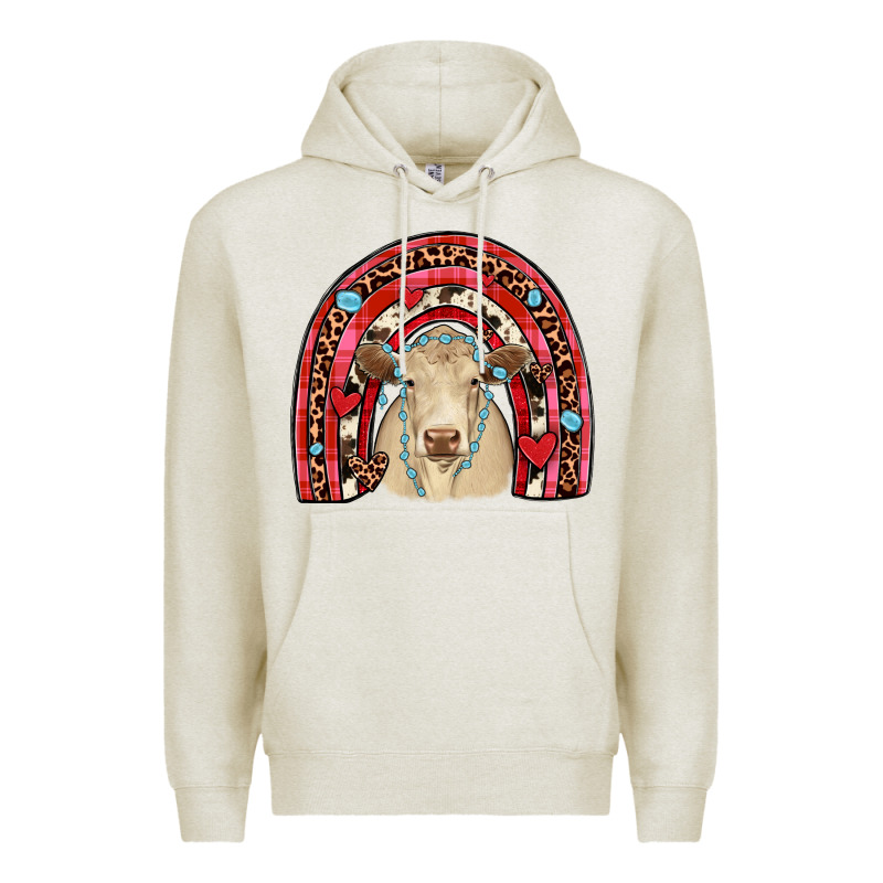 Valentines Charolais  Rainbow Premium Hoodie by JahusDesignShop | Teevron