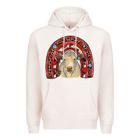 Pale Pink valentines charolais  rainbow Premium Hoodie - JahusDesignShop