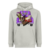 Moon Dust Mardi Gras Truck With Farm Animals Heavyweight Hoodie - RanaPortraitStore