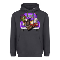 Smoke Mardi Gras Truck With Farm Animals Heavyweight Hoodie - RanaPortraitStore