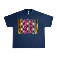 Navy race leopard brush stroke Urban Heavy Tee - Artiststas