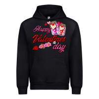 Black happy valentines day Urban Hoodie - AdoDesignShop