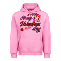 Fuchsia Pink happy valentines day Urban Hoodie - AdoDesignShop