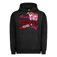 Pigment Black happy valentines day Urban Hoodie - AdoDesignShop