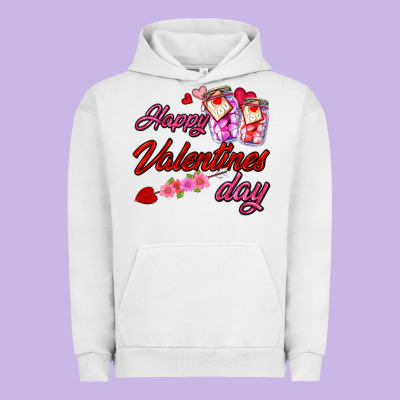 Happy Valentines Day Urban Hoodie Designed By Adodesignshop