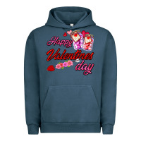 Pigment Midnight Navy happy valentines day Urban Hoodie - AdoDesignShop