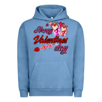Pigment Pebble Blue happy valentines day Urban Hoodie - AdoDesignShop