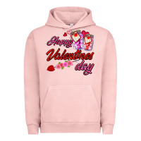 Pigment Salmon happy valentines day Urban Hoodie - AdoDesignShop
