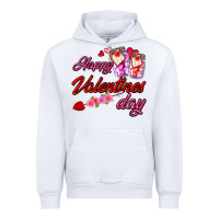White happy valentines day Urban Hoodie - AdoDesignShop