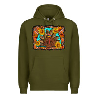 Army Green Thanksgiving Turkey Premium Hoodie - Artiststas