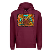 Burgundy Thanksgiving Turkey Premium Hoodie - Artiststas