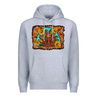 Heather Grey Thanksgiving Turkey Premium Hoodie - Artiststas