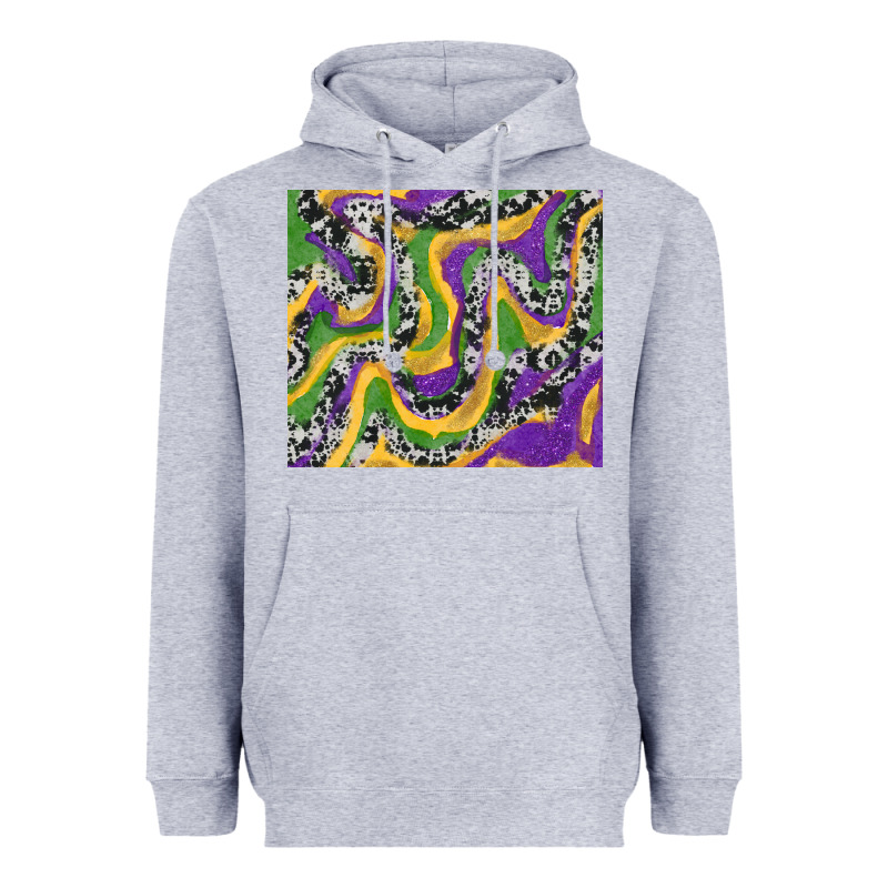 Mardi Gras Cowhide Heavyweight Hoodie by RanaPortraitStore | Teevron