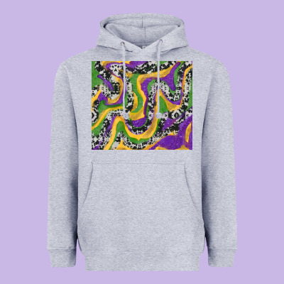 Heavyweight Hoodie Mardi Gras Cowhide