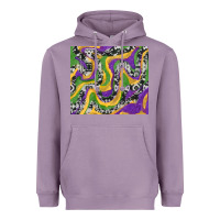 Lavender Mardi Gras Cowhide Heavyweight Hoodie - RanaPortraitStore
