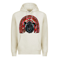 Oatmeal Heather valentines black angus  rainbow Premium Hoodie - JahusDesignShop