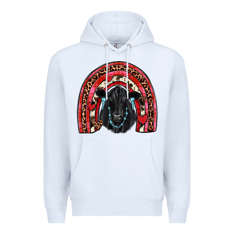 Valentines Black Angus  Rainbow Premium Hoodie by JahusDesignShop | Teevron