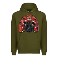 Army Green valentines black angus  rainbow Premium Hoodie - JahusDesignShop