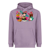 Lavender But first cafecito y chismecito Heavyweight Hoodie - RanaPortraitStore