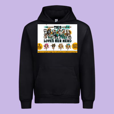 This Mama  Loves Her Herd Goats Urban Hoodie Designed By Jasminsmagicworld