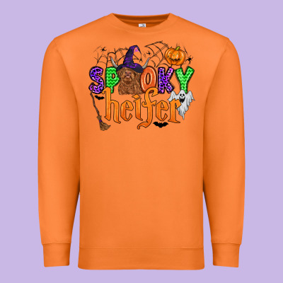 Spooky Heifer Premium Sweatshirt Designed By Zillion Design Studio