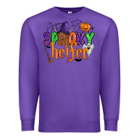Purple spooky heifer Premium Sweatshirt - Zillion Design Studio