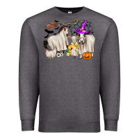 Charcoal Heather halloween farm animals Premium Sweatshirt - Zillion Design Studio
